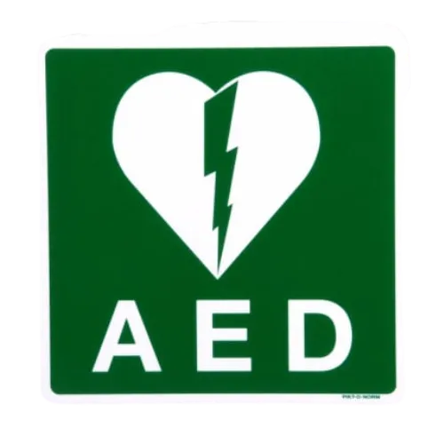 Sticker AED pictogram vierkant (10x10cm) - Afbeelding 1