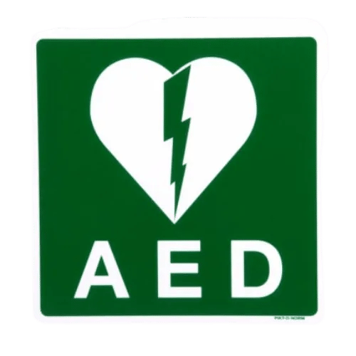 Sticker AED pictogram vierkant (10x10cm) - Afbeelding 1